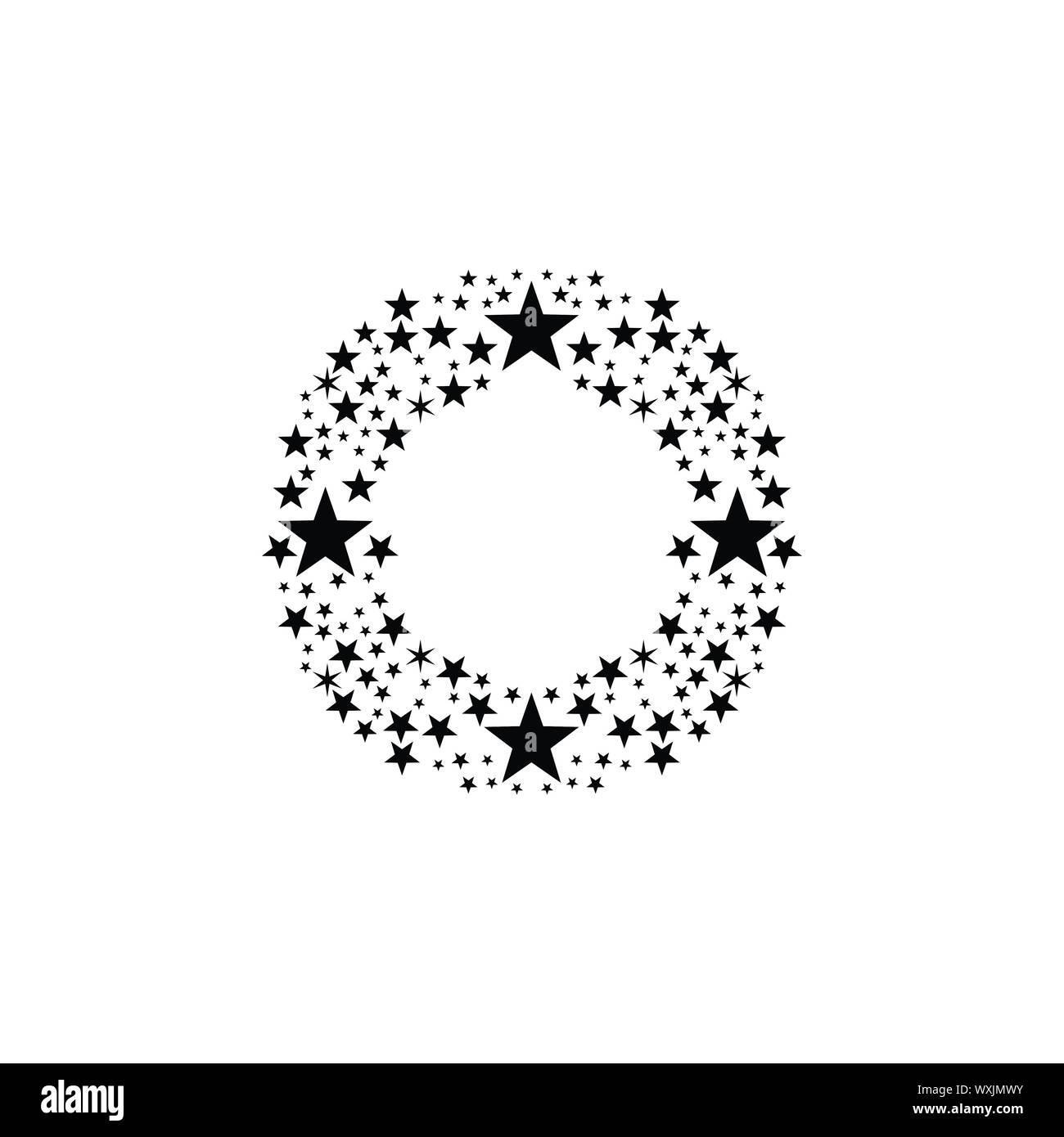 Stars in a circle Black and White Stock Photos & Images - Alamy