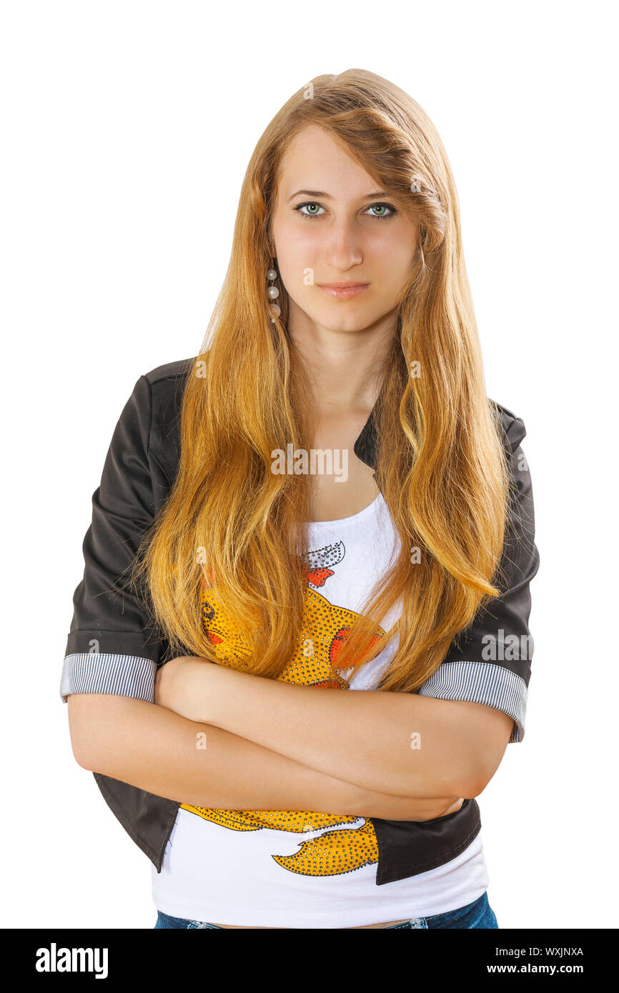 Close up shot teenager brunette hi-res stock photography and images - Alamy