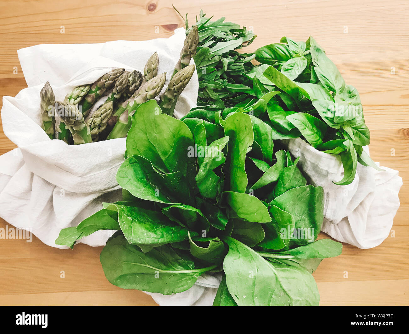 Zero waste grocery shopping concept. Reusable eco friendly bags with