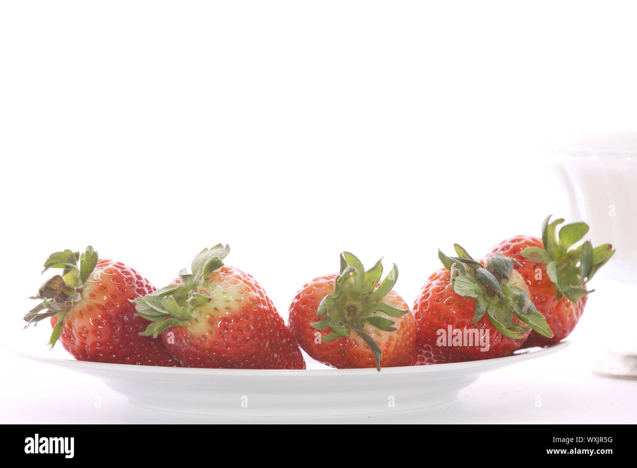 Fresh and tasty strawberries over white background Stock Photo - Alamy