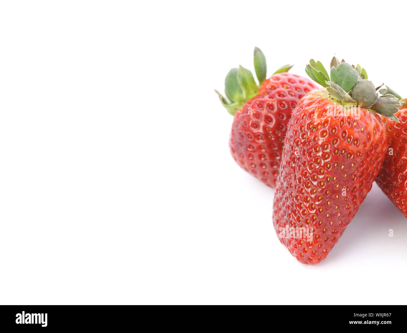 Fresh and tasty strawberries over white background Stock Photo - Alamy