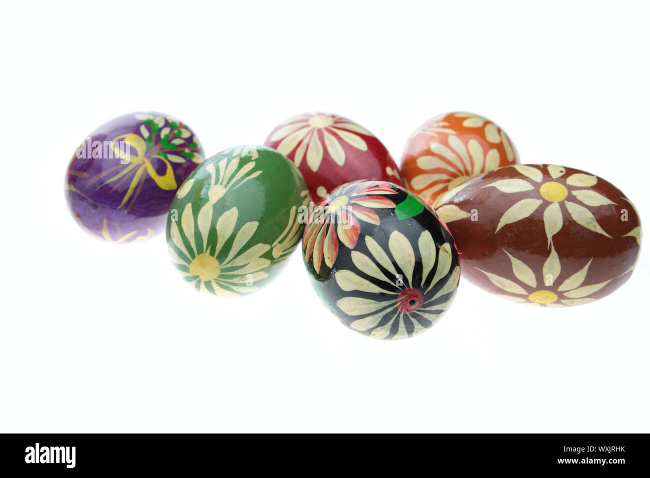 Easter eggs isolated on white background Stock Photo - Alamy