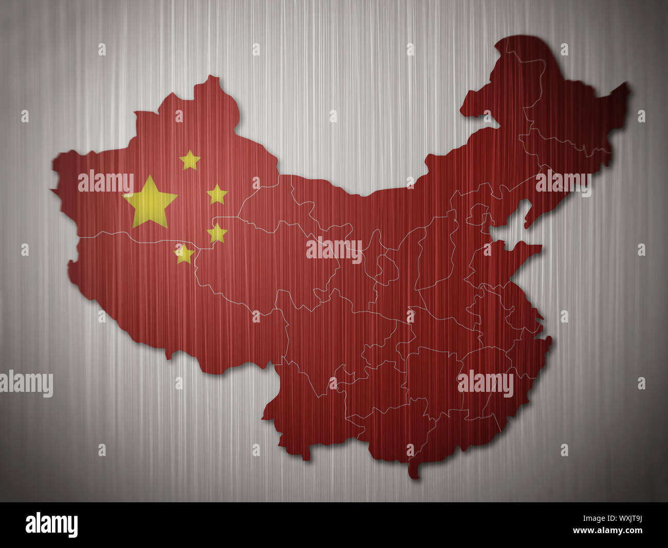 Map of China, dirty wooden background, texture, blurred image Stock ...