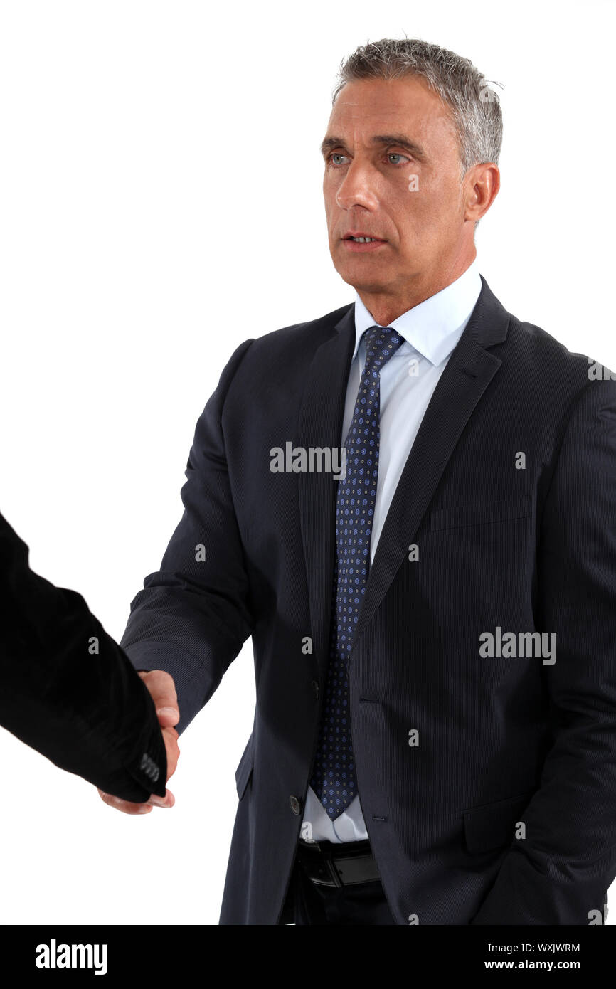 A business handshake Stock Photo Alamy