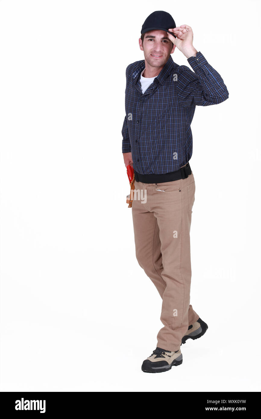 Man tipping cap Stock Photo Alamy