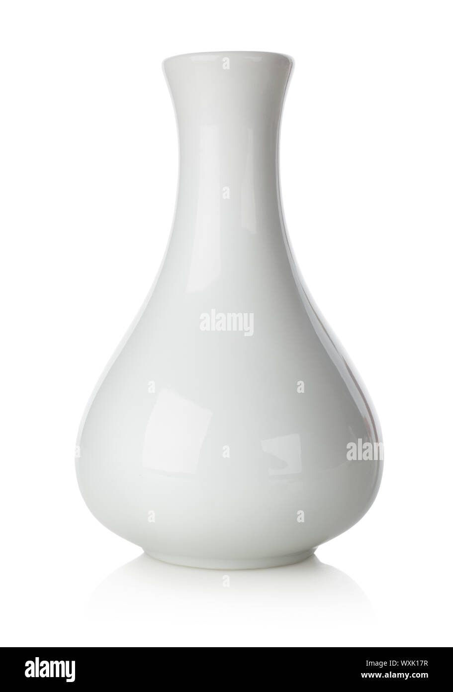 White vase isolated on a white background Stock Photo - Alamy