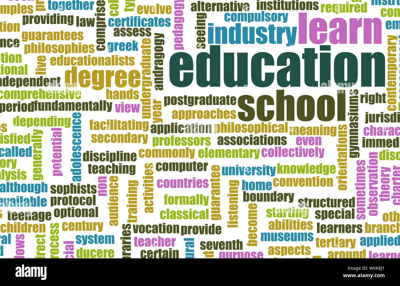 Education Sector and Other Related Terms as Art Stock Photo - Alamy