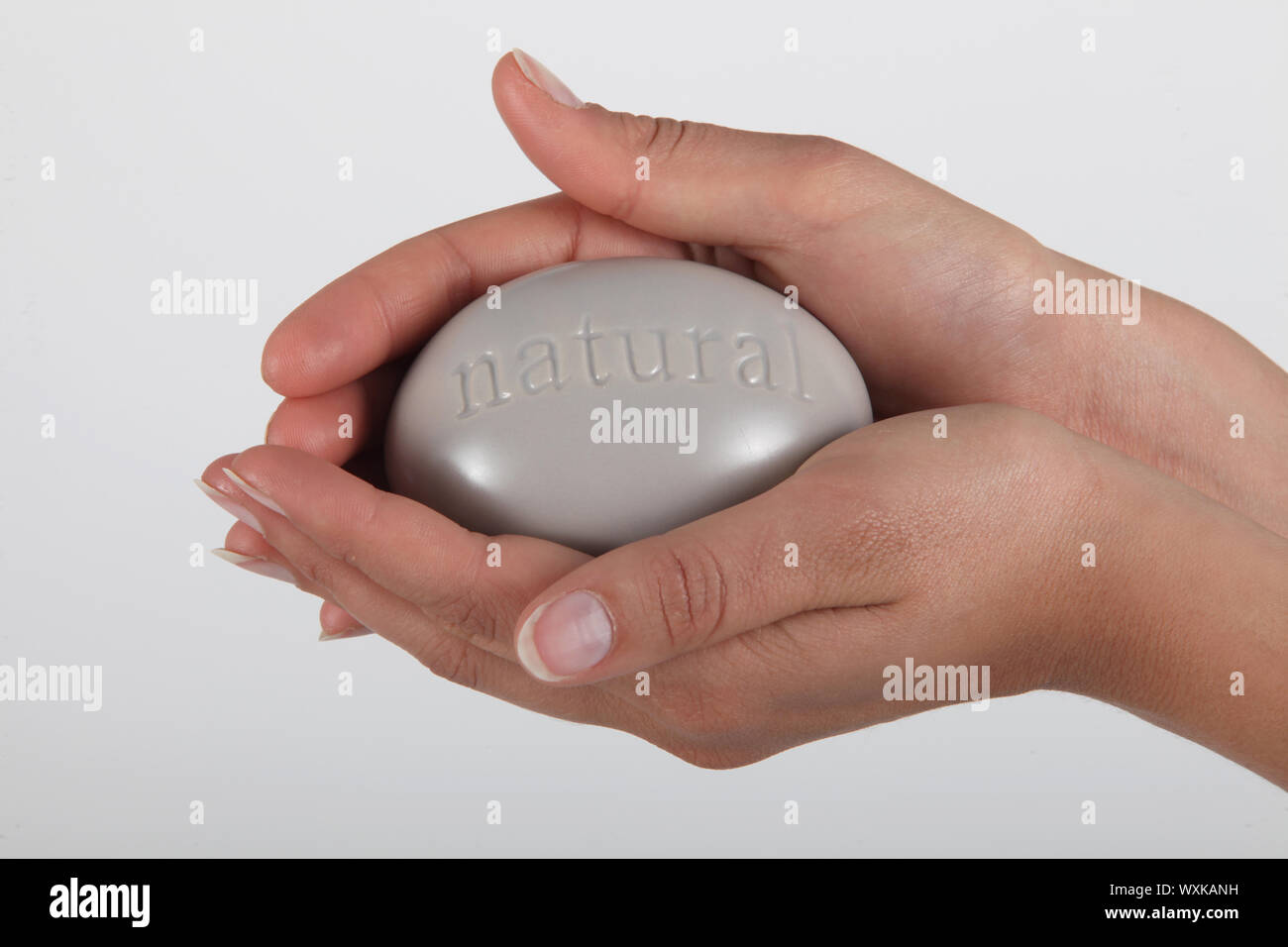 Hands holding soap Stock Photo Alamy