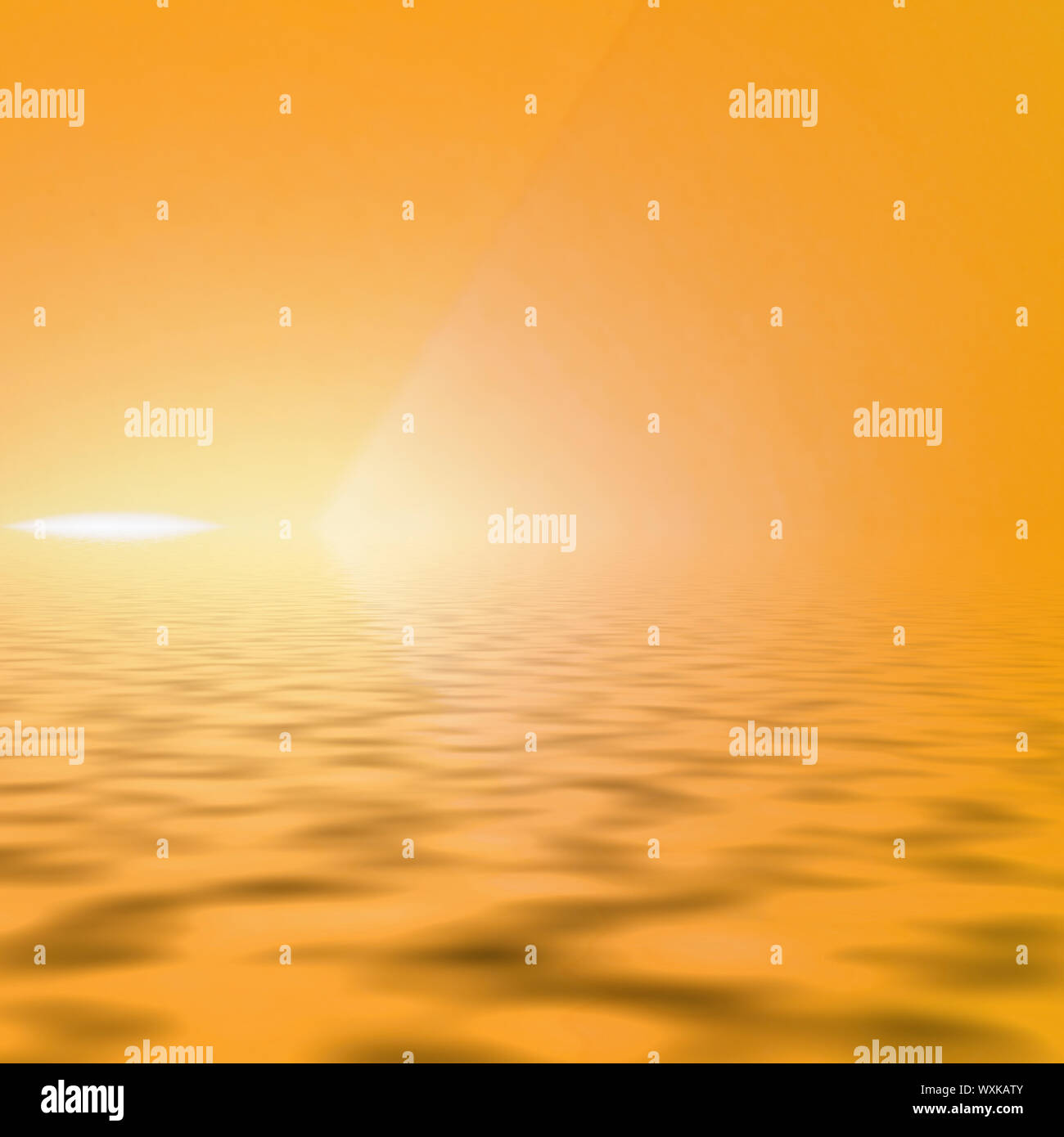 Bright golden shiny background with blurred ripples and diminishing perspective Stock Photo