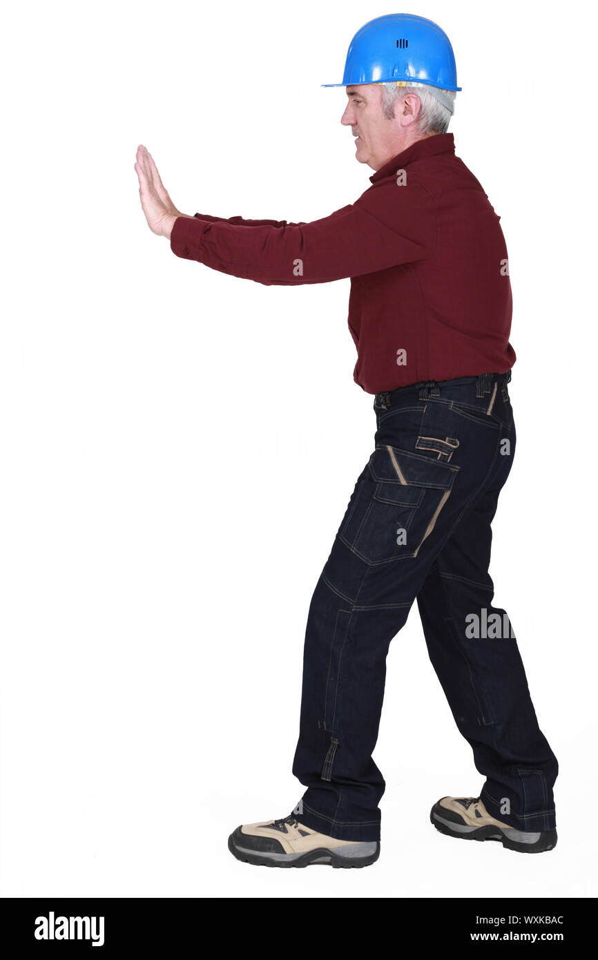 Senior laborer on white hi-res stock photography and images - Alamy