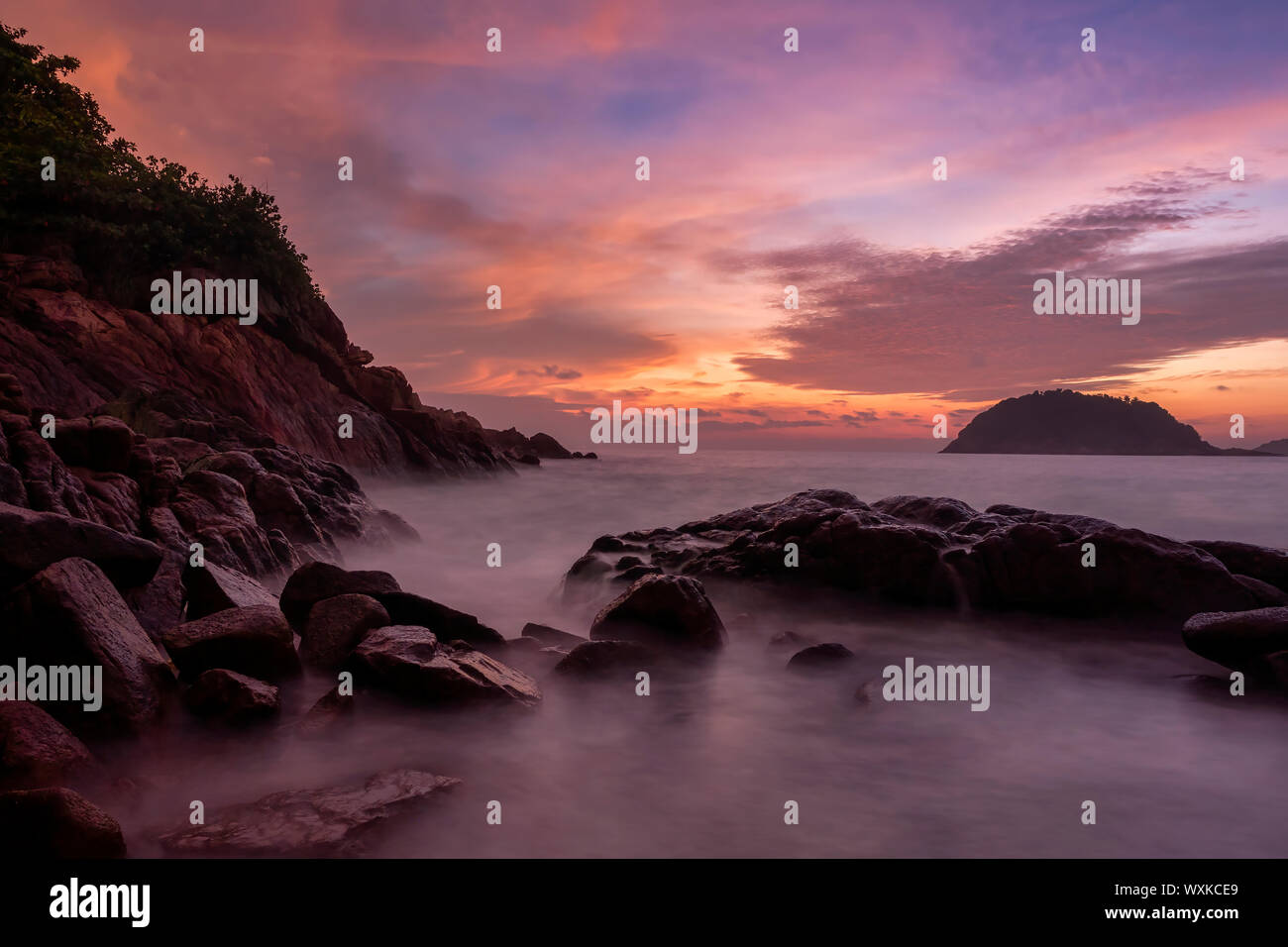 Redang Island at sunrise, Terengganu, Malaysia Stock Photo