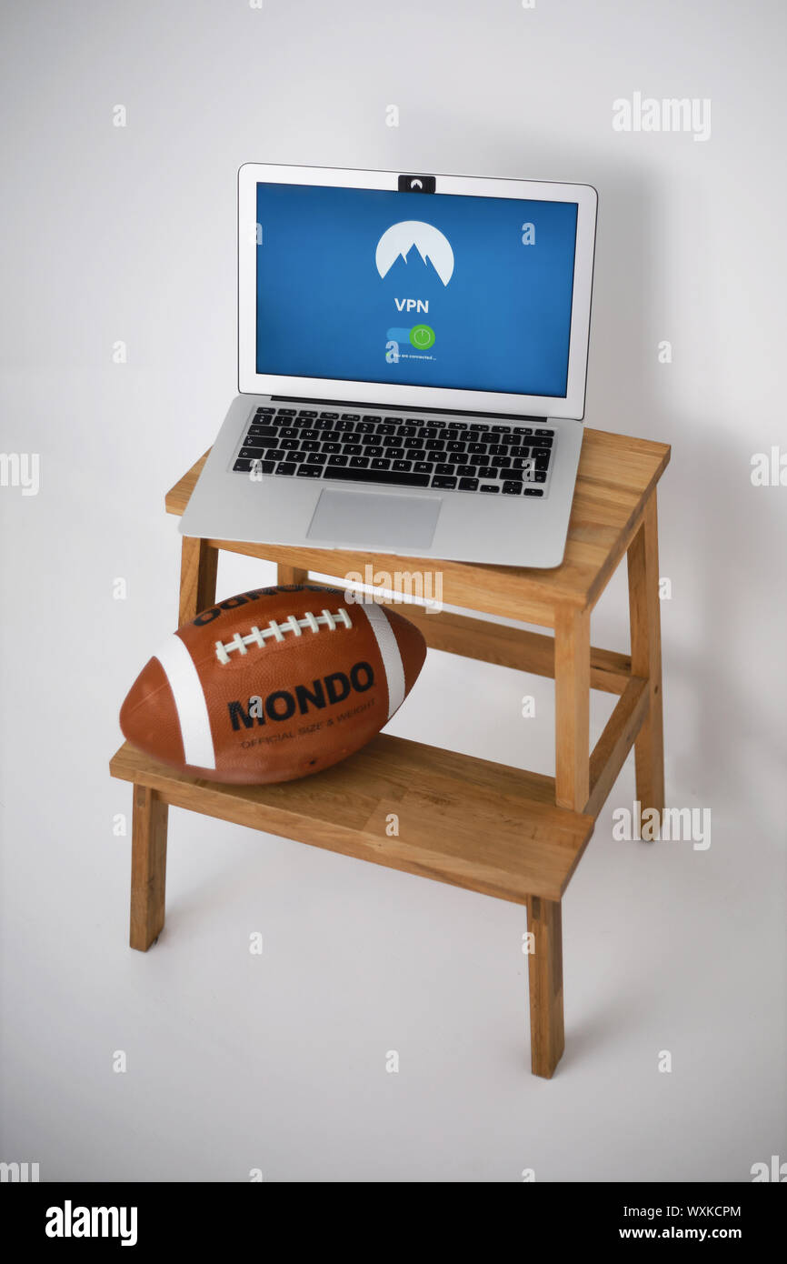 Stream your favourite sports with VPN Stock Photo
