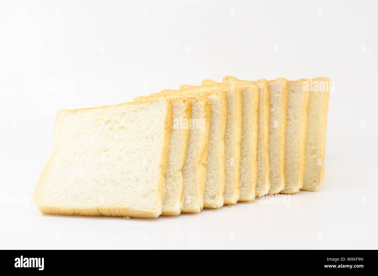 sliced bread isolated on white background Stock Photo - Alamy