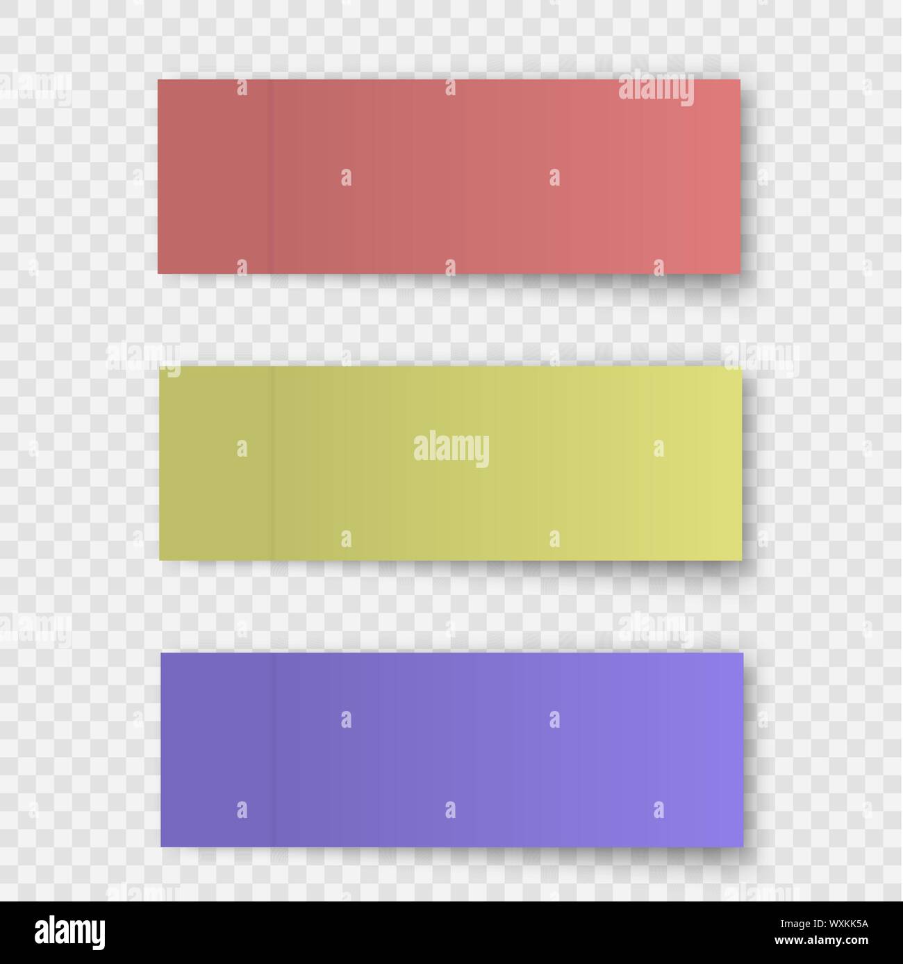 Set of sticky note or Office paper sheet isolated on transparent ...