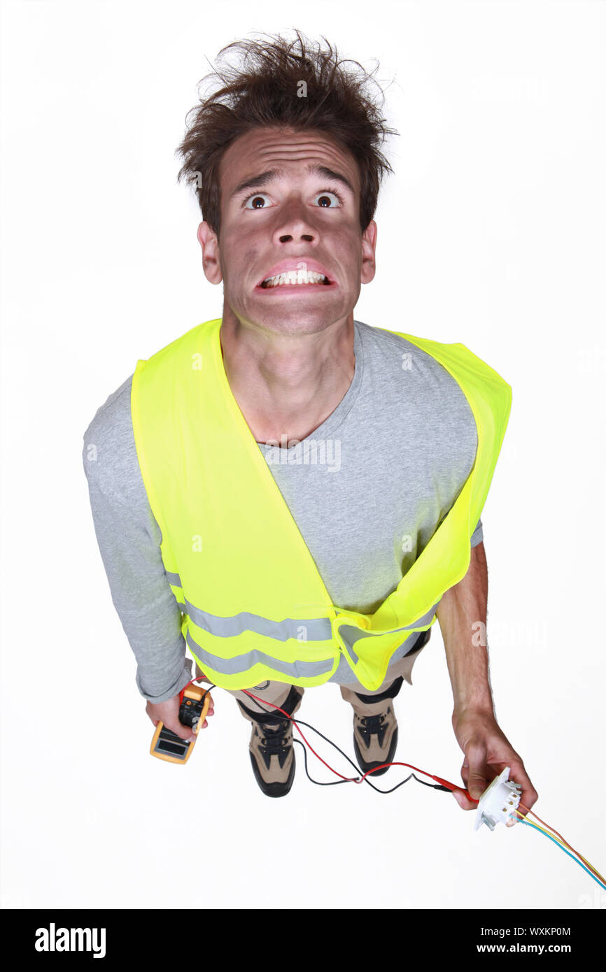 Man being electrocuted Stock Photo Alamy