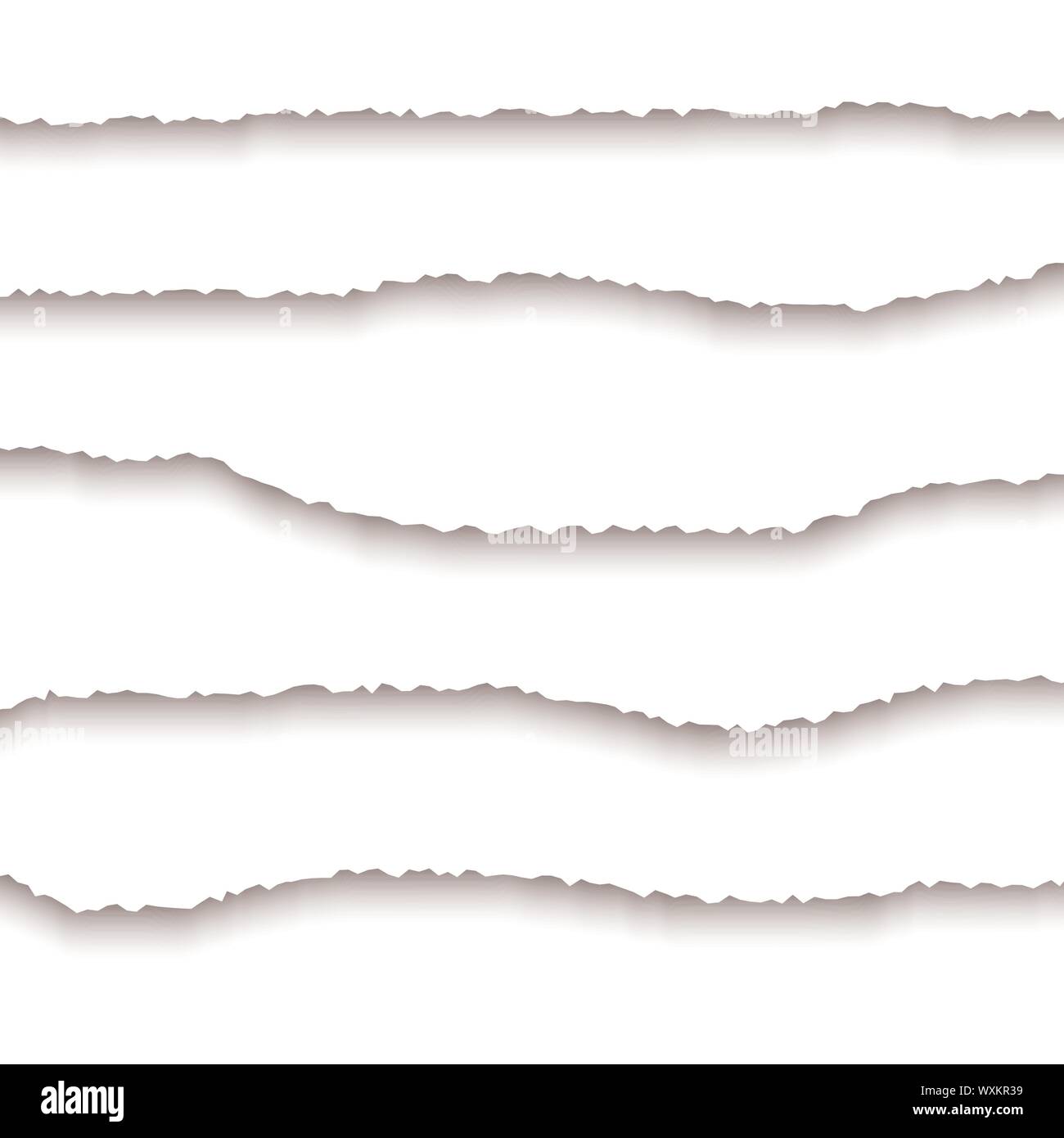 set of Realistic vector torn paper with ripped edges Stock Vector Image &  Art - Alamy