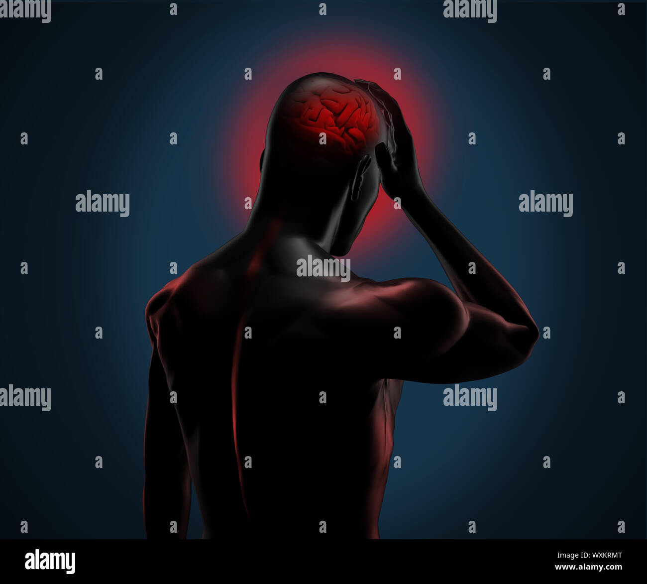 Brain model pain headache migraine hi-res stock photography and images ...