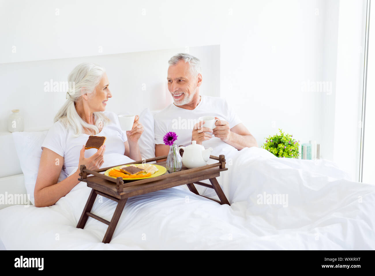 Lazy, relax, rest, holiday concept. Profile side view photo of g Stock Photo