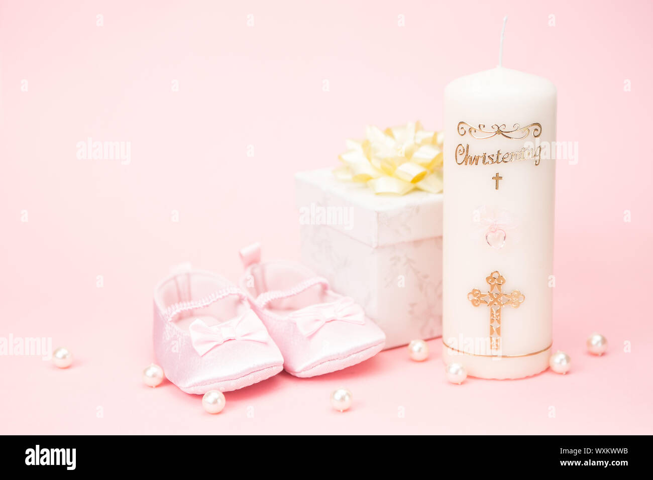 Christening Background Pink