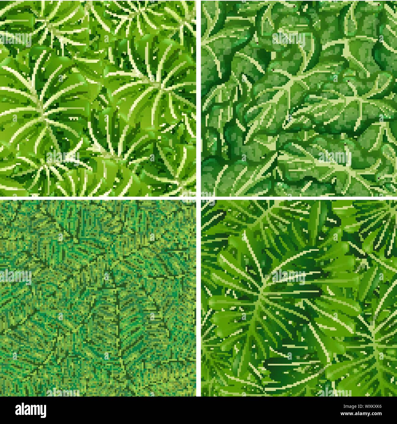 Background template with green leaves illustration Stock Vector Image ...