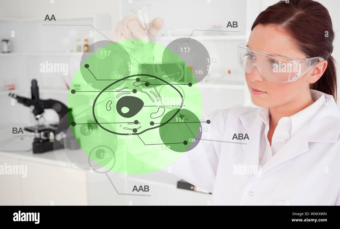 Female scientist examining cell hi-res stock photography and images - Alamy