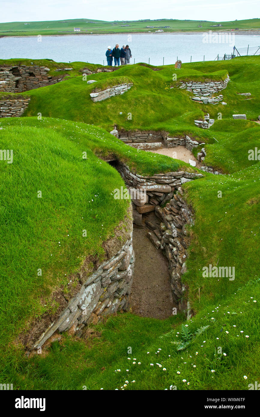 Poblado Neolitico Skara Brae, Mainland. Islas Orkney. Escocia.UK Stock Photo