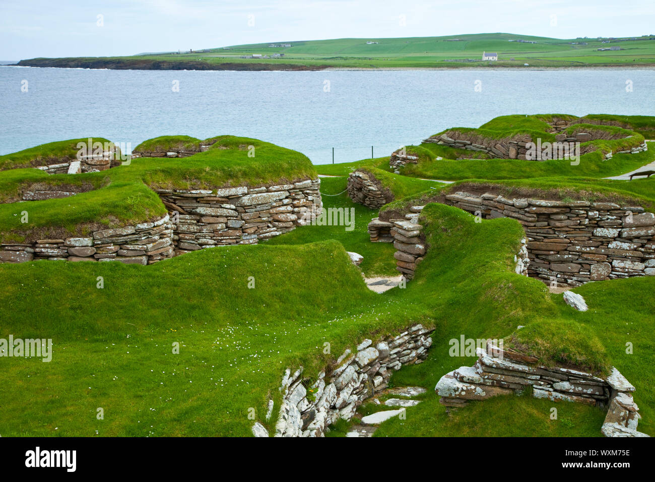 Poblado Neolitico Skara Brae, Mainland. Islas Orkney. Escocia.UK Stock Photo