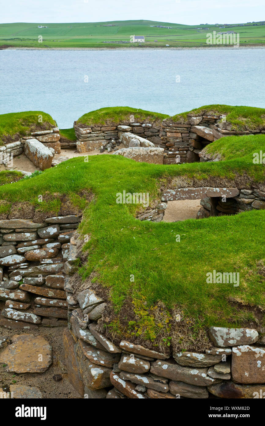 Poblado Neolitico Skara Brae, Mainland. Islas Orkney. Escocia.UK Stock Photo