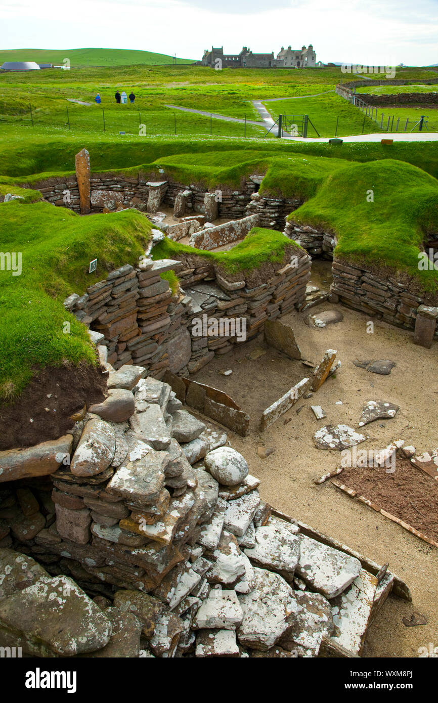 Poblado Neolitico Skara Brae, Mainland. Islas Orkney. Escocia.UK Stock Photo