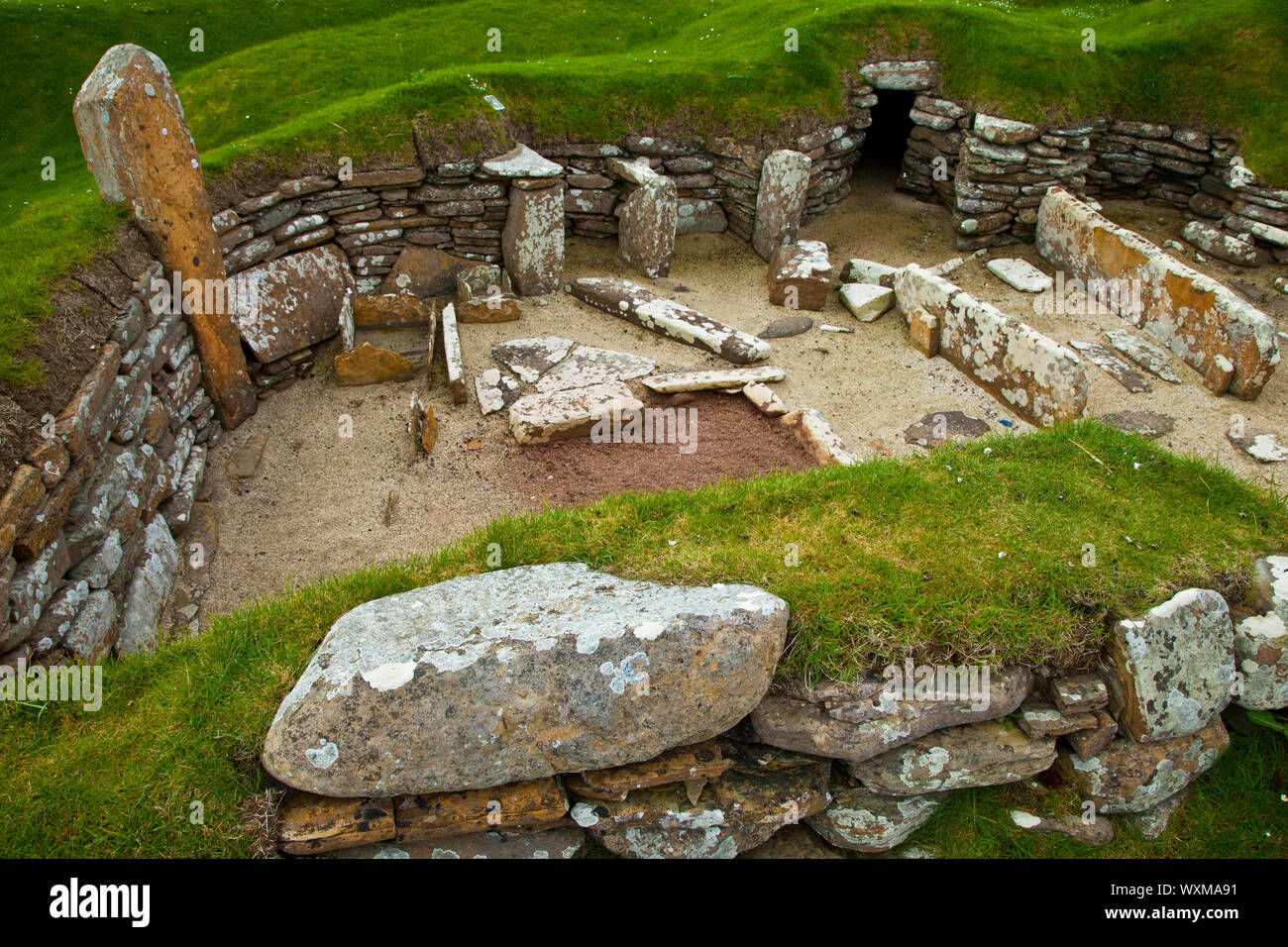 Poblado Neolitico Skara Brae, Mainland. Islas Orkney. Escocia.UK Stock Photo