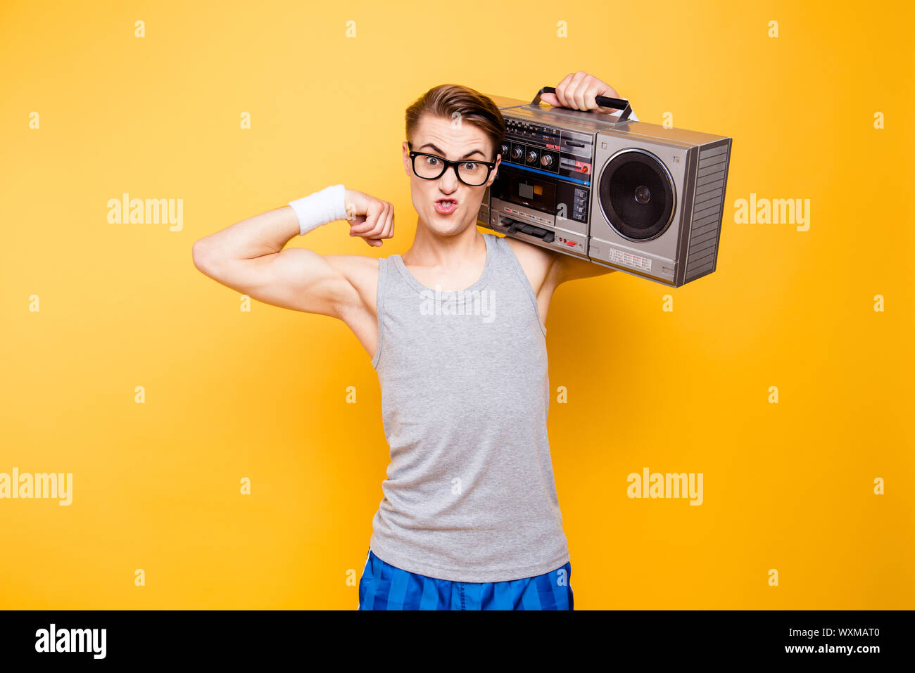 I am a champion in the sports and music Portrait of masculinity Stock Photo  - Alamy
