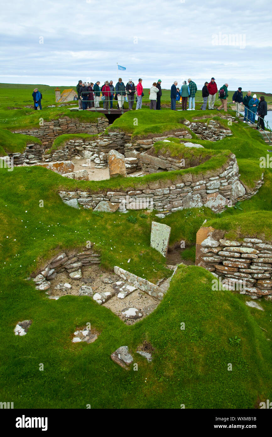 Poblado Neolitico Skara Brae, Mainland. Islas Orkney. Escocia.UK Stock Photo