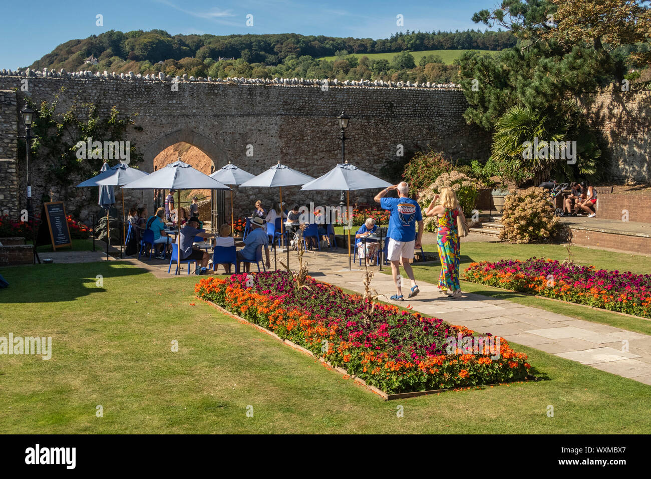 Connaught Gardens in Sidmouth, Devon, UK regency seaside town Stock