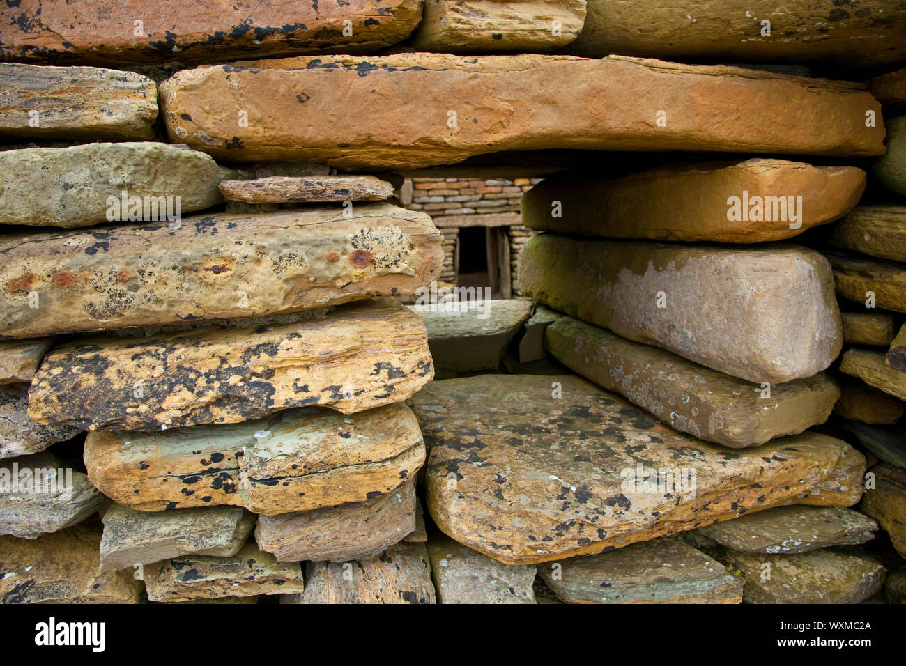 Poblado Neolitico Skara Brae, Mainland. Islas Orkney. Escocia.UK Stock Photo