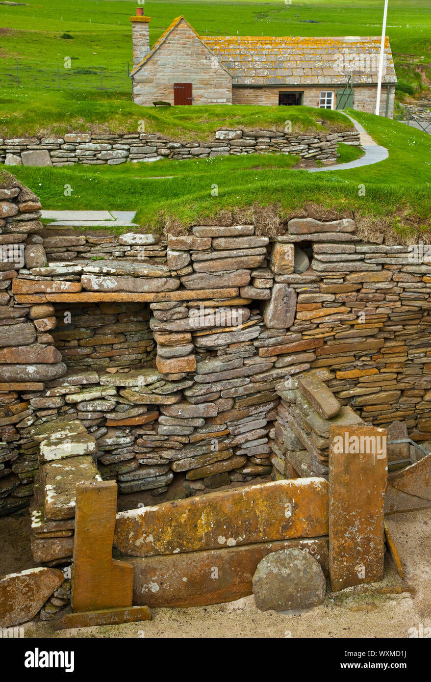 Poblado Neolitico Skara Brae, Mainland. Islas Orkney. Escocia.UK Stock Photo