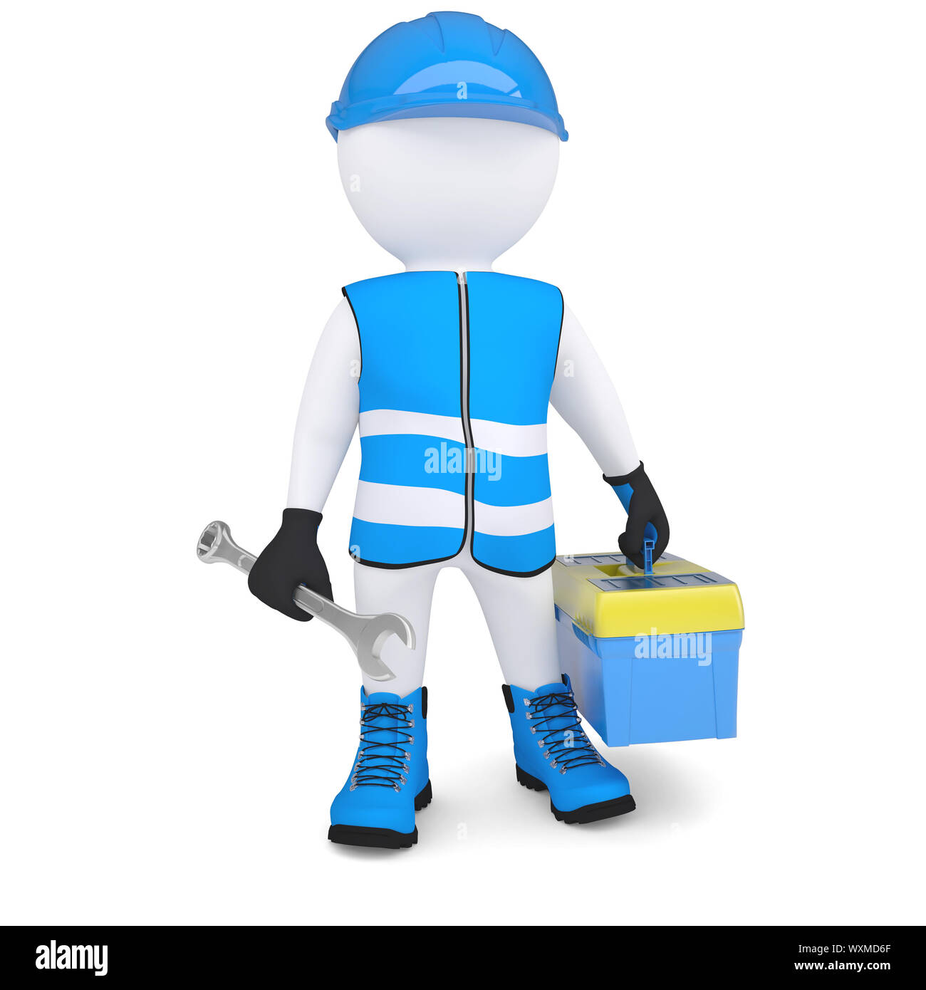 3d man wrench tool box hi-res stock photography and images - Alamy