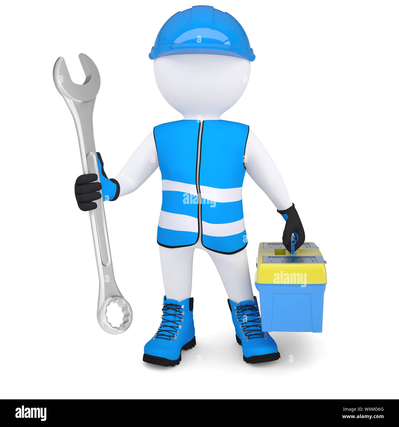 3d man wrench tool box hi-res stock photography and images - Alamy