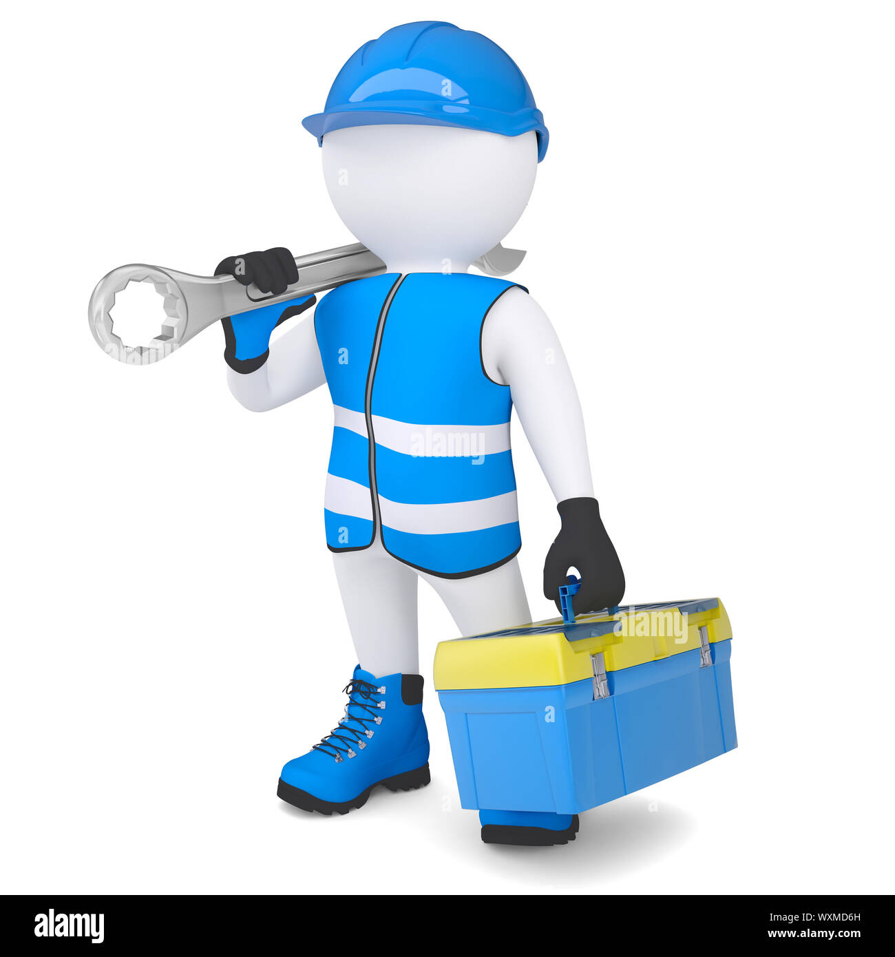 3d man wrench tool box hi-res stock photography and images - Alamy