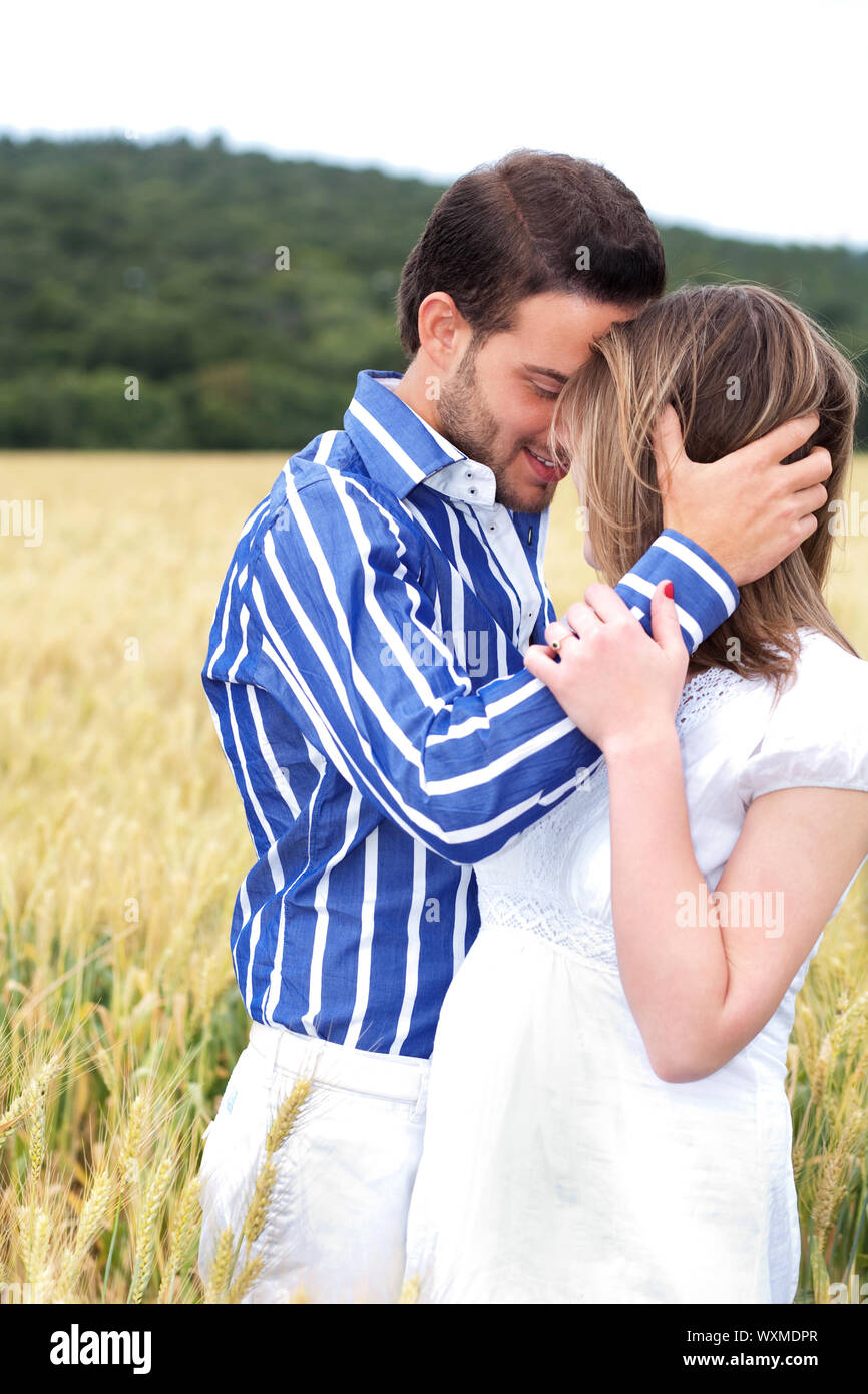 beautiful picture of couple in love at the park Stock Photo