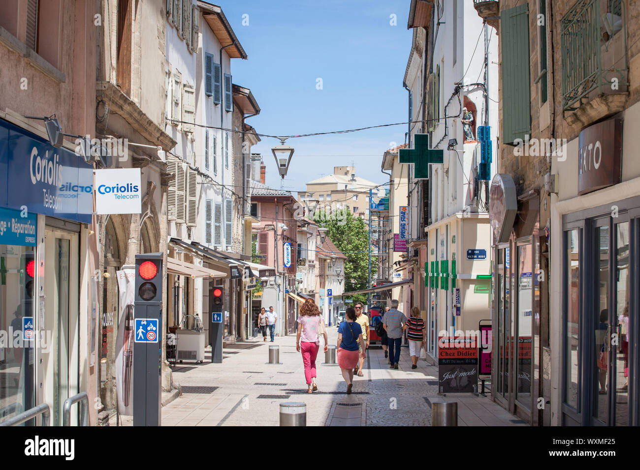 BOURGOINJALLIEU, FRANCE JULY 17, 2019 Rue de la Liberte, a