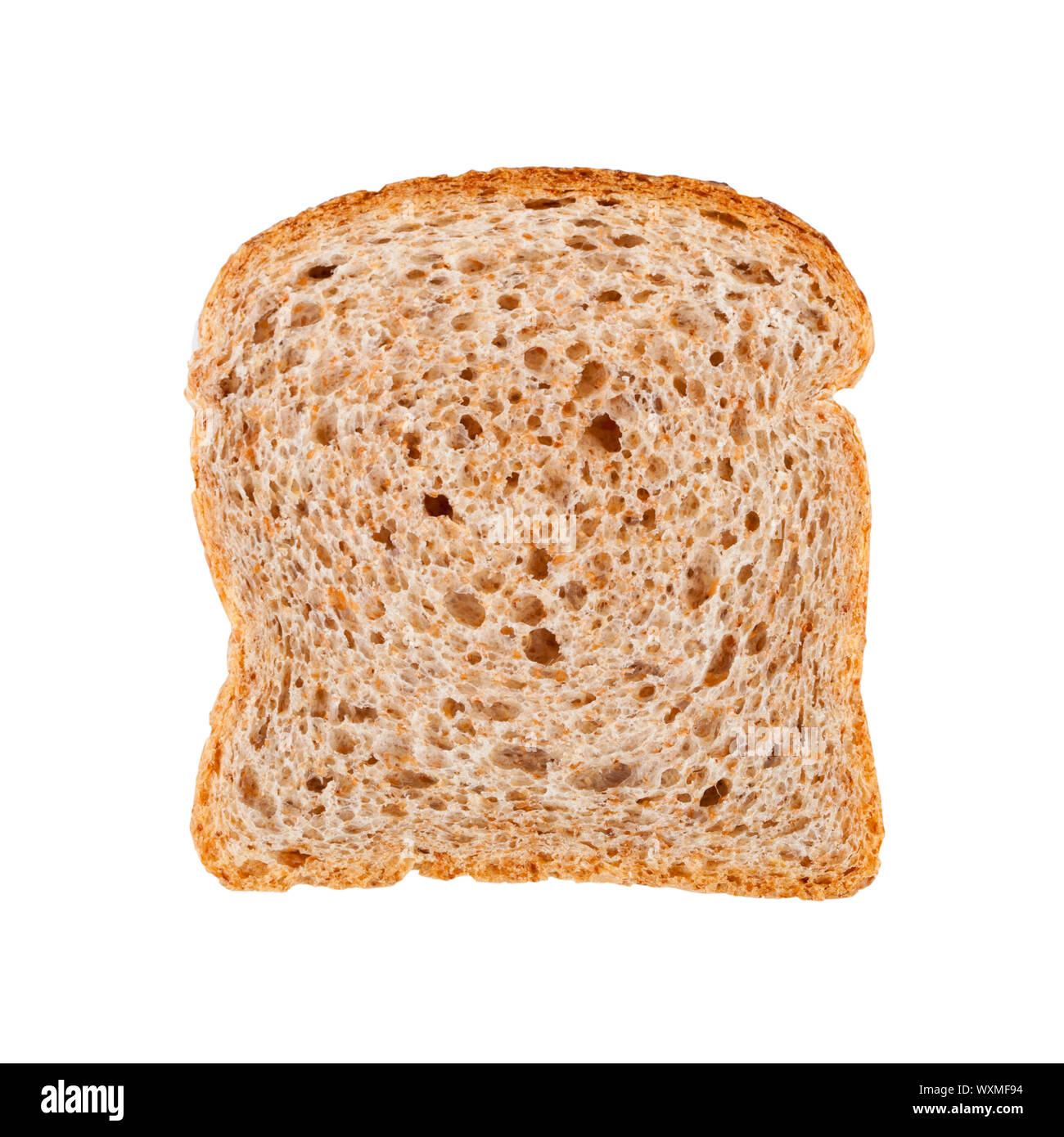 fresh bread slice isolated on white background Stock Photo
