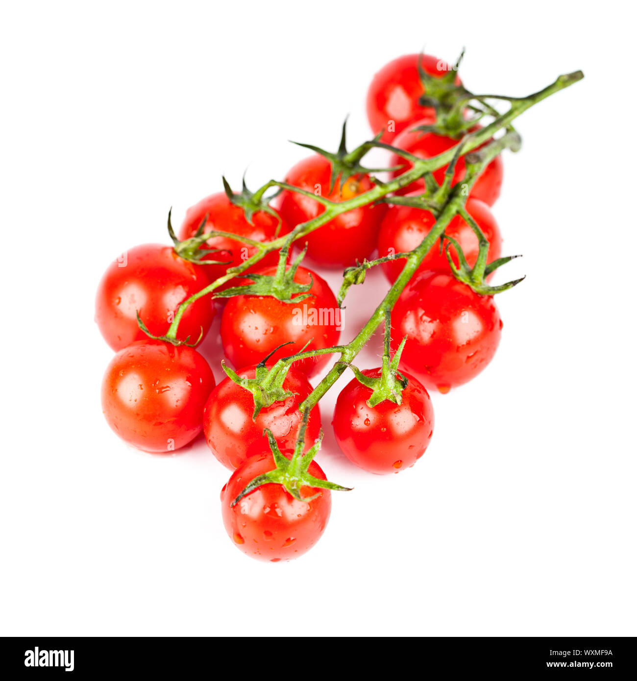 fresh organic cherry tomatoes isolated on white background Stock Photo ...