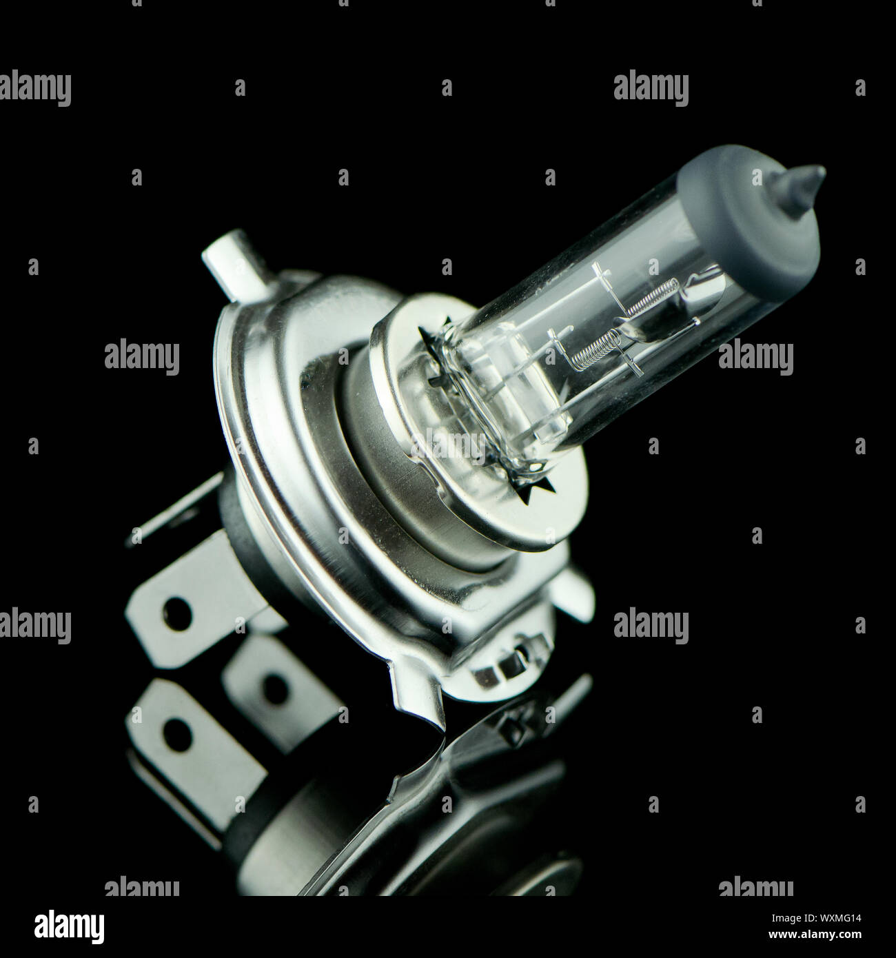 A halogen car headlamp bulb with main and dipped beams Stock Photo Alamy