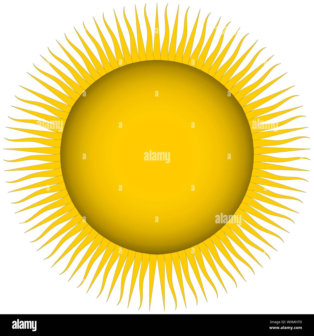 Sun icon. Vector illustration on white background Stock Vector Image ...