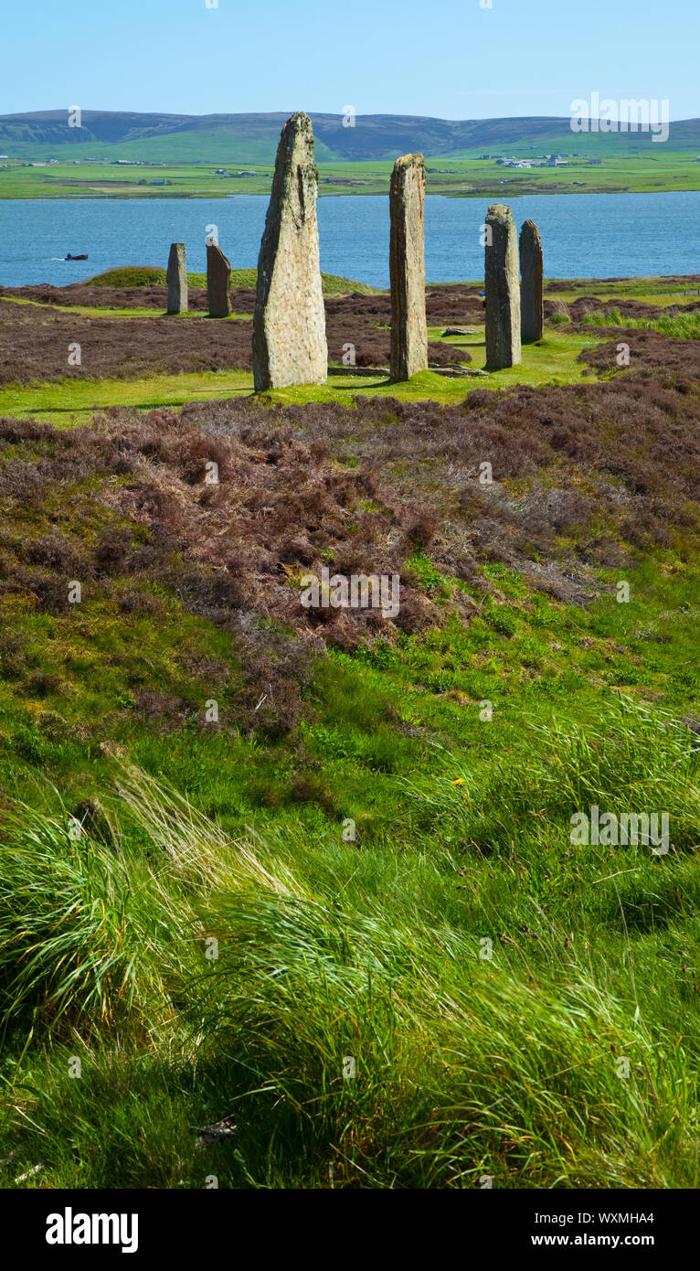 Monumento Neolítico Circulo de Brogar (Ring of Brogar), Mainland. Islas Orkney. Escocia.UK Stock Photo