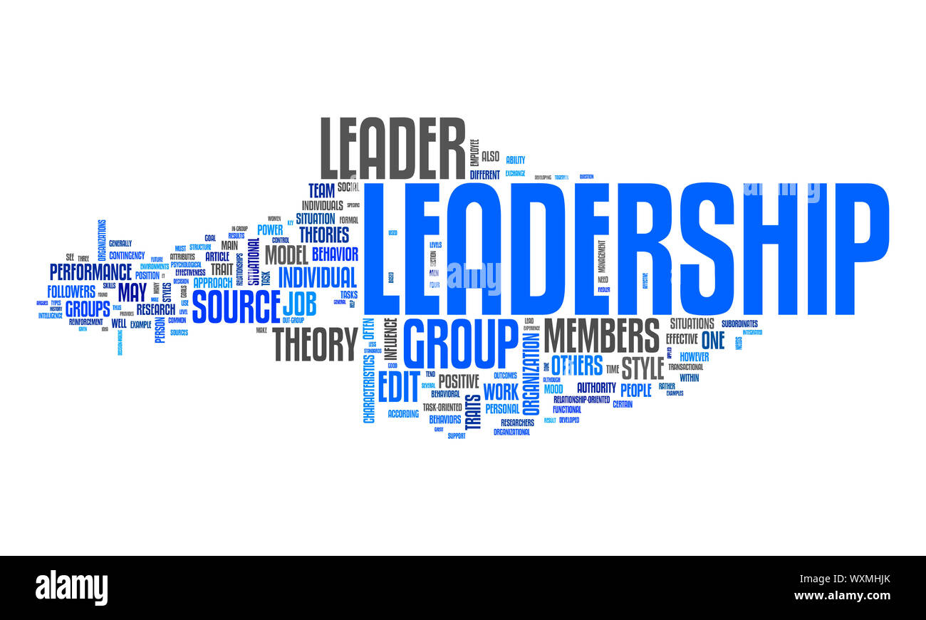 An image of a nice leadership text cloud Stock Photo