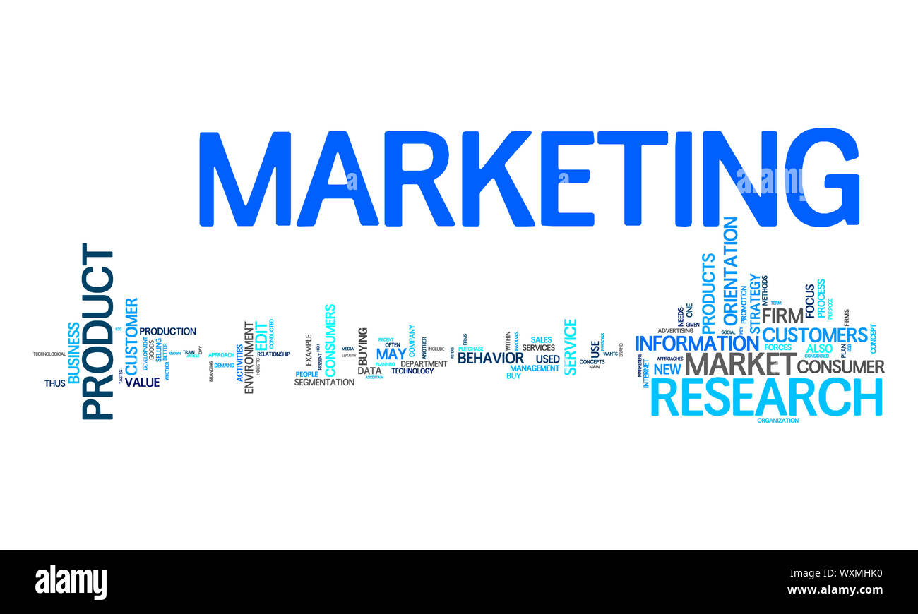 An image of nice marketing text cloud Stock Photo