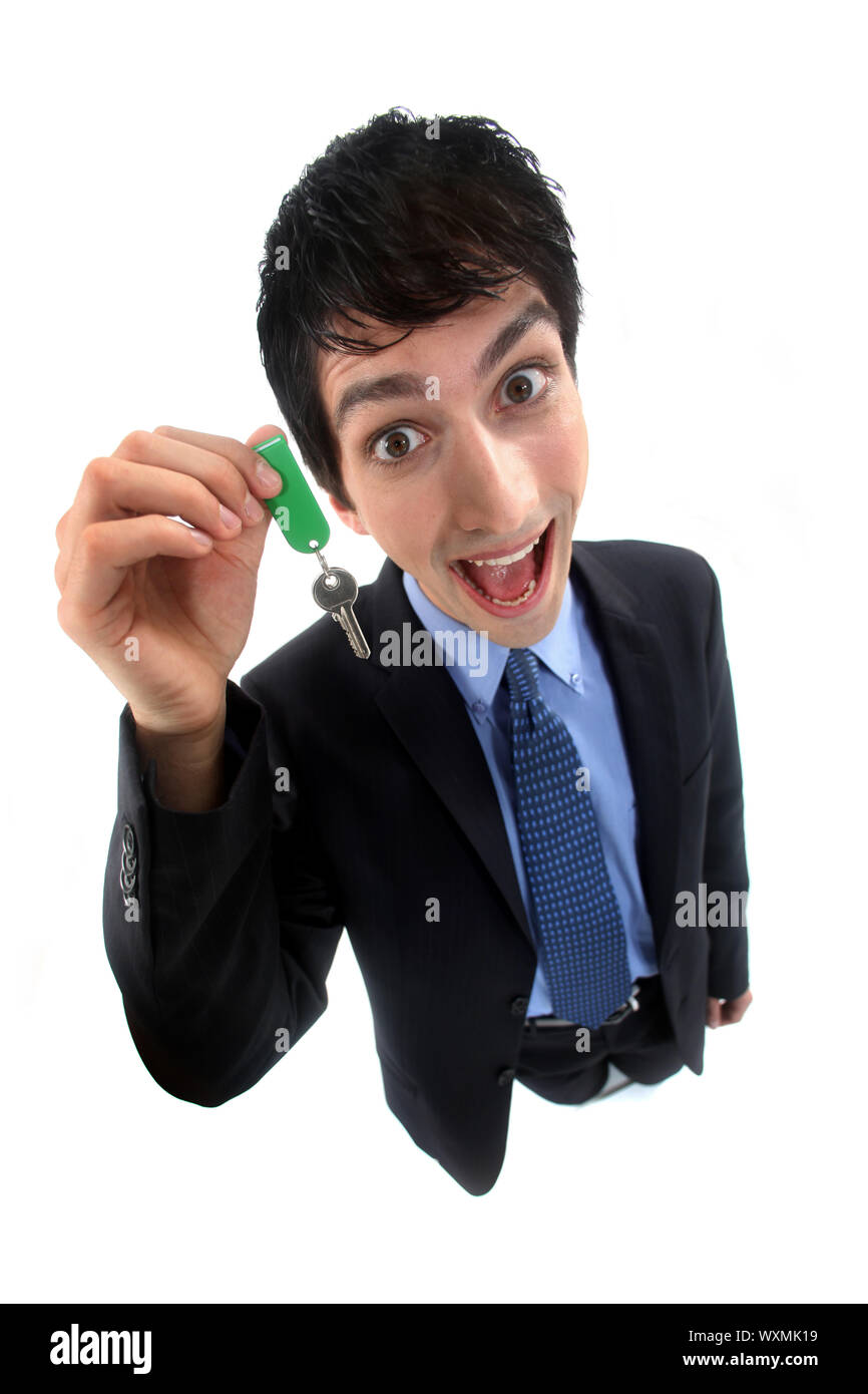 A crazy businessman Stock Photo