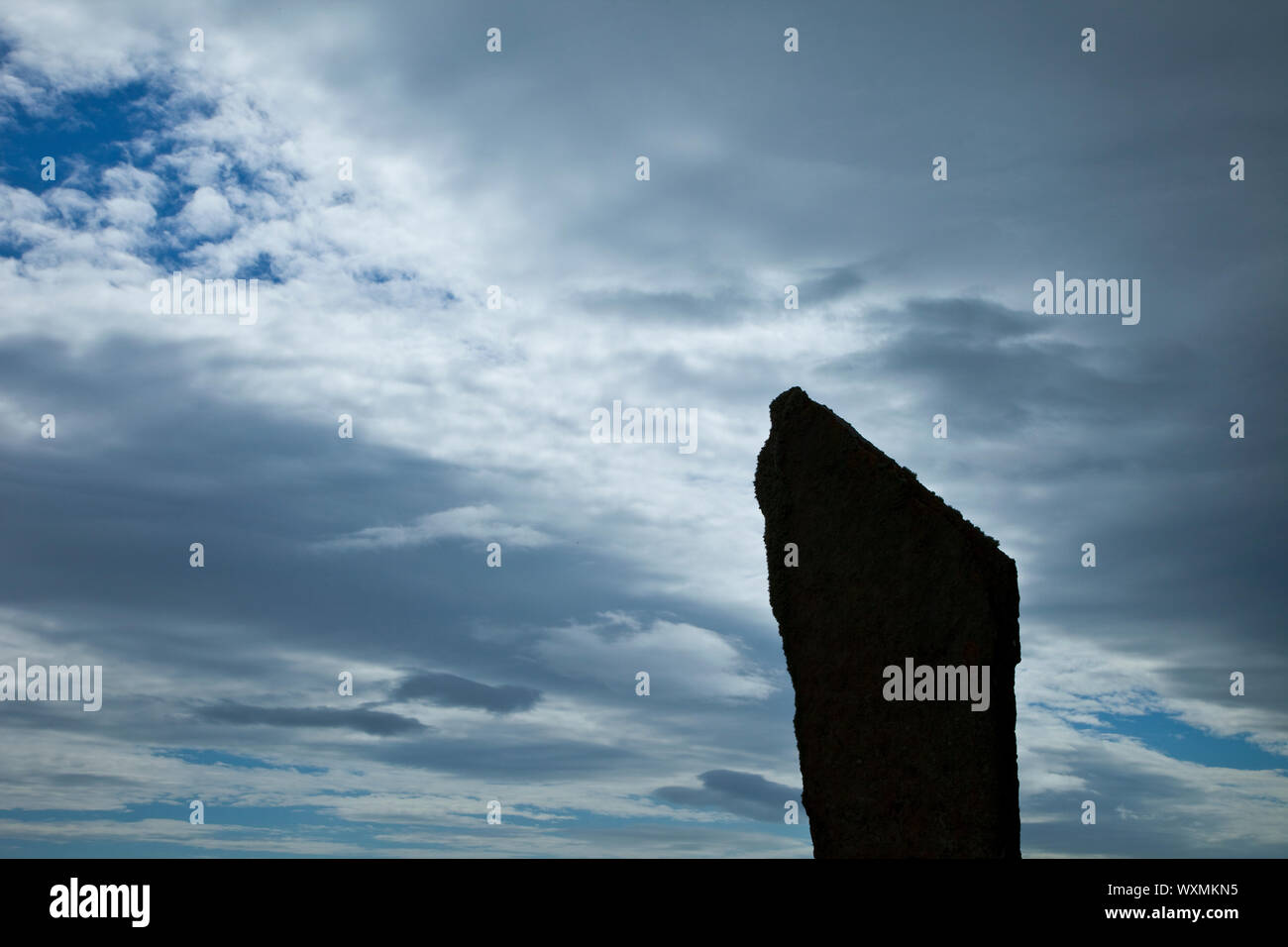 Monumento Neolítico Piedras de Stenness (Stones of Stenness), Mainland. Islas Orkney. Escocia.UK Stock Photo