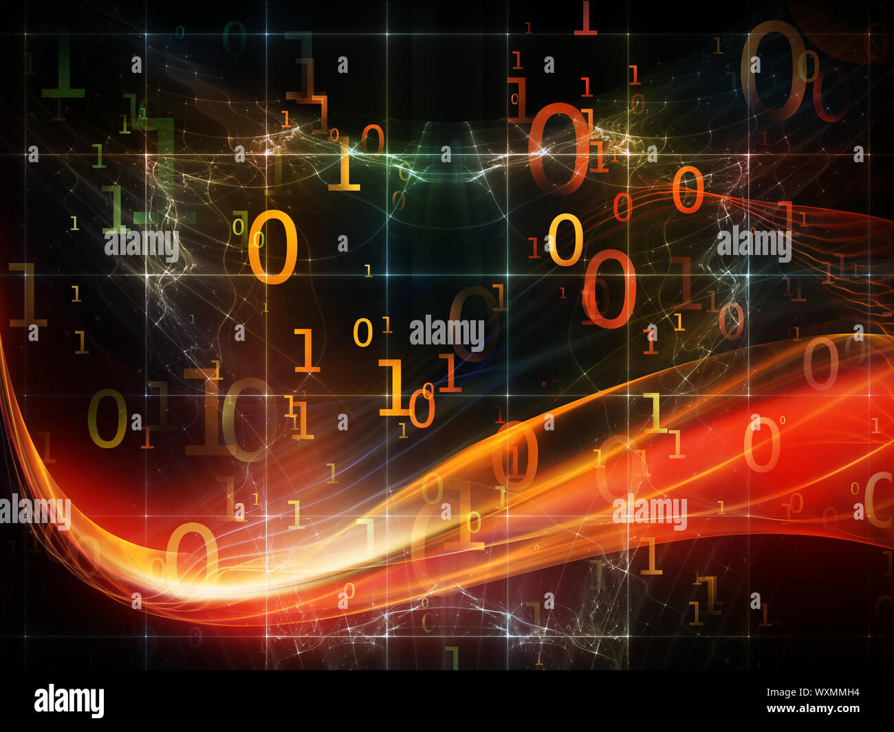 Fractal Realms series. Composition of fractal elements, grids and ...